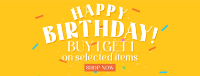 Happy Birthday Promo Facebook Cover Image Preview