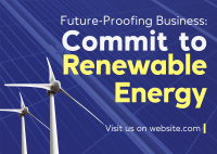 Commit to Renewable Energy Postcard Image Preview