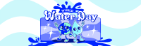 Cartoon Water Day Twitter Header Design