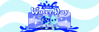 Cartoon Water Day Twitter Header Image Preview