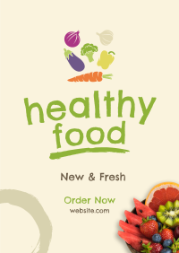 Fresh Healthy Foods Poster Design