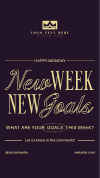 New Goals Monday TikTok Video Design