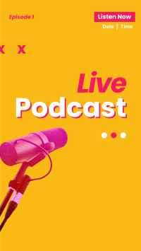 Live Podcast Facebook story Image Preview