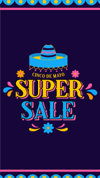 Cinco De Mayo Biggest Colorful Sale YouTube short Image Preview