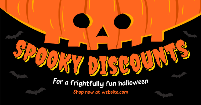 Halloween Pumpkin Discount Facebook ad Image Preview