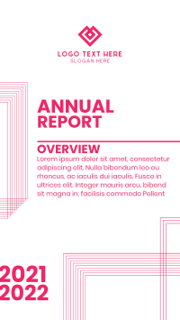 Annual Report Lines Facebook Story Design