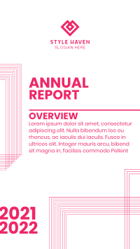 Annual Report Lines Facebook story Image Preview