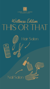 This or That Wellness Salon Facebook Story Design