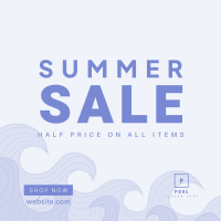 Summer Waves Sale Instagram Post Design