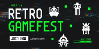 Retro Game Fest Twitter Post Design