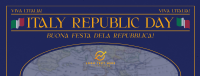 Retro Italian Republic Day Facebook cover Image Preview