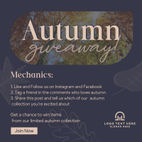 Autumn Leaves Giveaway Instagram Post Design