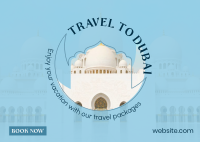 Dubai Trip Postcard Design