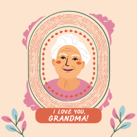 Greeting Grandmother Frame Instagram Post Design
