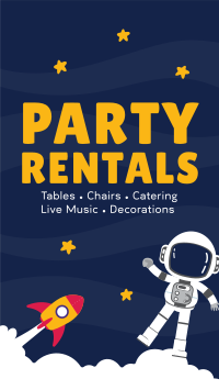 Kids Party Rentals Facebook Story Design