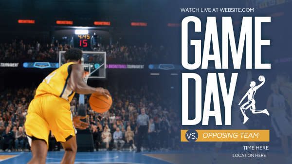 Basketball Game Day Facebook Event Cover Design