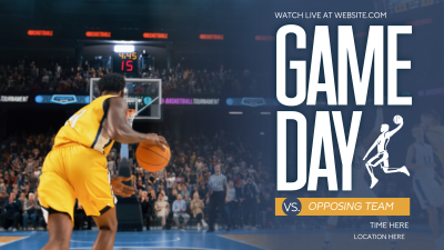 Basketball Game Day Facebook event cover Image Preview