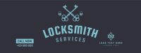 Locksmith Emblem Facebook Cover Design