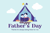 Father & Son Tent Pinterest Cover Design