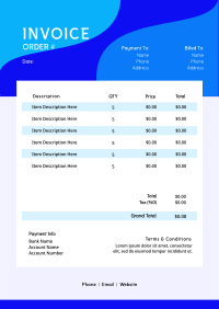 Professional Corporate Abstract Invoice Design