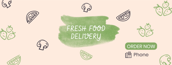 Fresh Vegan Food Delivery Facebook Cover Design Image Preview