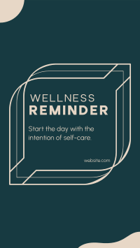 Wellness Self Reminder YouTube short Image Preview
