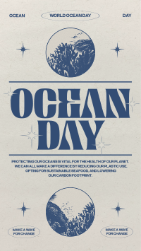 Retro Ocean Day Instagram story Image Preview