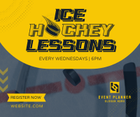 Ice Hockey Lessons Facebook Post Design