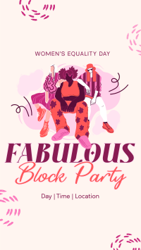We Are Women Block Party TikTok Video Design