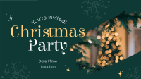 Snowy Christmas Party Facebook Event Cover Design