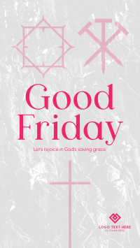 Minimalist Good Friday Greeting  Facebook Story Design