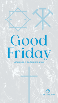 Minimalist Good Friday Greeting  Facebook story Image Preview