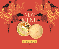 Ornamental Lunar New Year Food Facebook Post Design