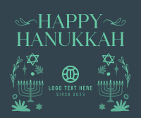 Peaceful Hanukkah Facebook Post Design