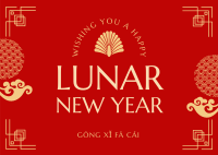 Lunar Year Tradition Postcard Design