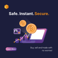 Secure Cryptocurrency Exchange Instagram post Image Preview