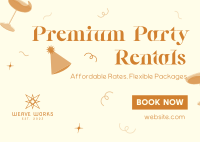 Quirky Party Rental  Postcard Image Preview