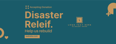 Disaster Relief Shapes Facebook cover Image Preview