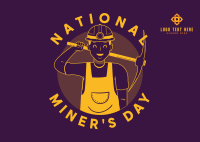 Miners Day Event Postcard Design