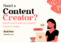 Need Content Creator Postcard Image Preview