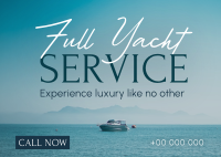 Serene Yacht Services Postcard Design