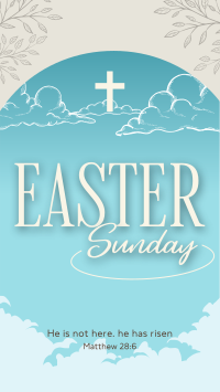 Floral Easter Sunday Facebook Story Design