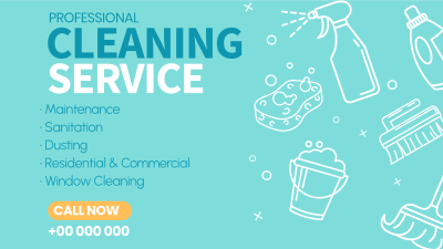 Cleaning Company Facebook event cover Image Preview