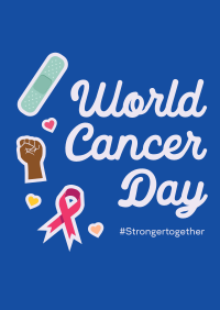 Cancer Day Stickers Poster Image Preview