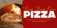 Hot and Fresh Pizza Twitter Post Design