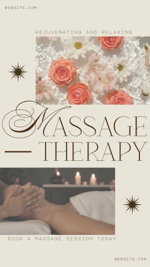 Sophisticated Massage Therapy Instagram story Image Preview