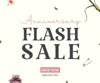 Anniversary Flash Sale Facebook Post Design