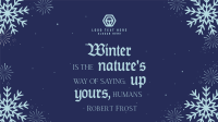 Winter Quote Snowflakes Video Image Preview