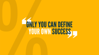 Define Your Success YouTube cover (channel art) Image Preview