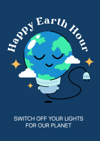 Happy Earth Hour Poster Design